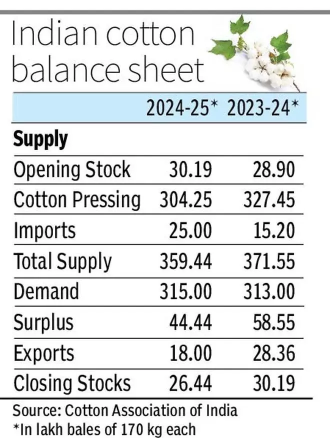 CAI revises upwards 2024-25 cotton output, consumption figures