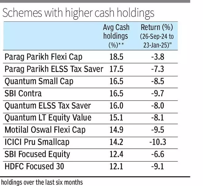 Defensive bets, cash calls saviour of equity funds in the current meltdown