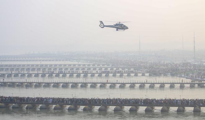 Maha Kumbh: Engineering marvel with 30 pontoon bridges unites pilgrims and sadhus