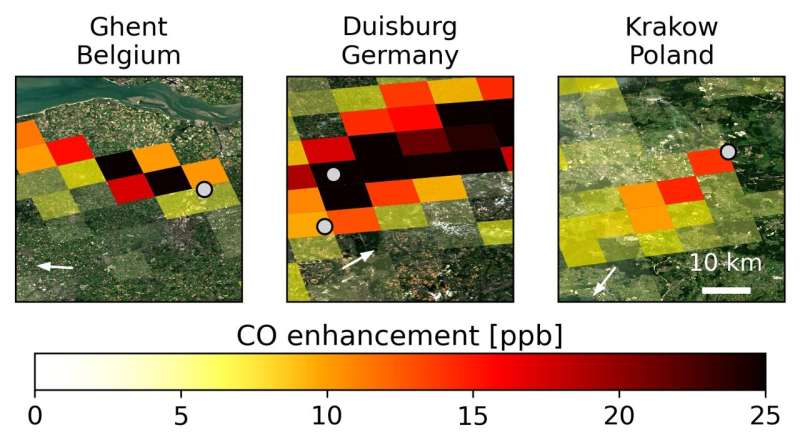 Annual carbon monoxide emissions measured from Europe’s 21 largest steel plants