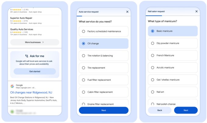 Google’s ‘Ask for Me’ feature calls businesses on your behalf to inquire about services, pricing