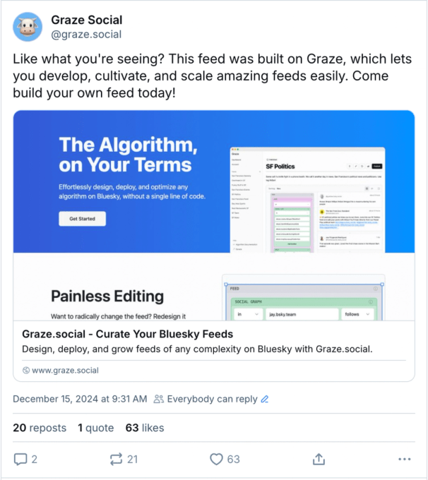 Custom feed builder Graze is building a business on Bluesky, and investors are paying attention