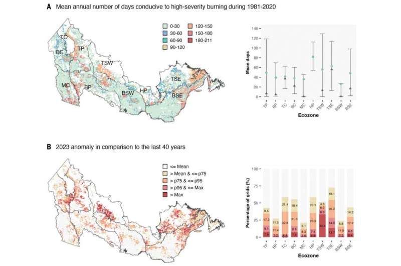 Fuel aridity emerges as dominant driver of severity in recent Canadian wildfires