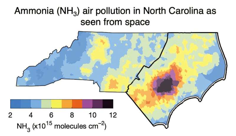 Air pollution inequities linked to industrial swine facilities are detectable from space